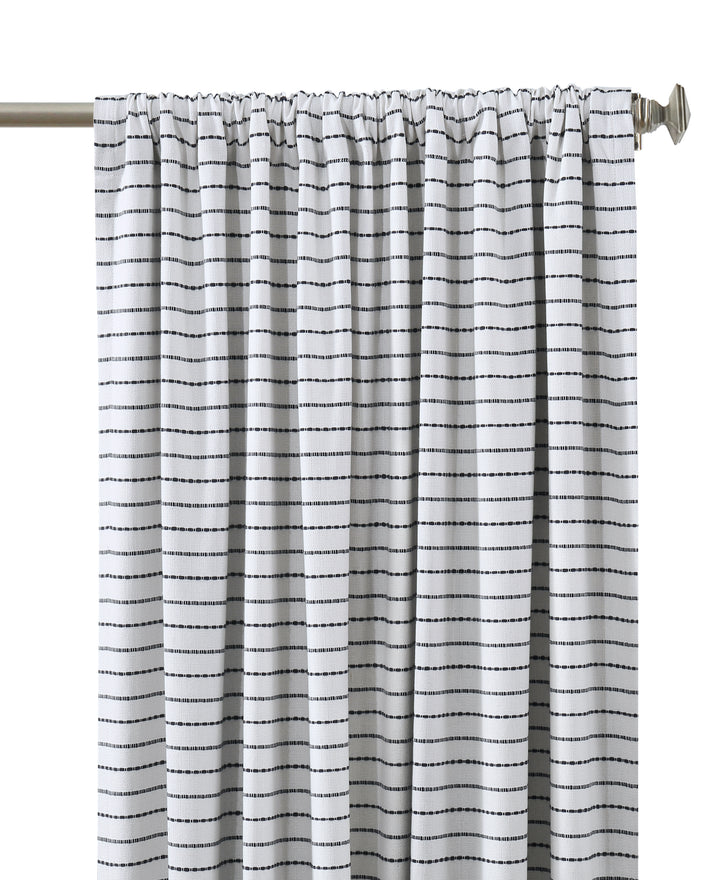 Brizo Cotton Blend Rod Pocket Room Darkening Single Curtain Panel - PoshBlu