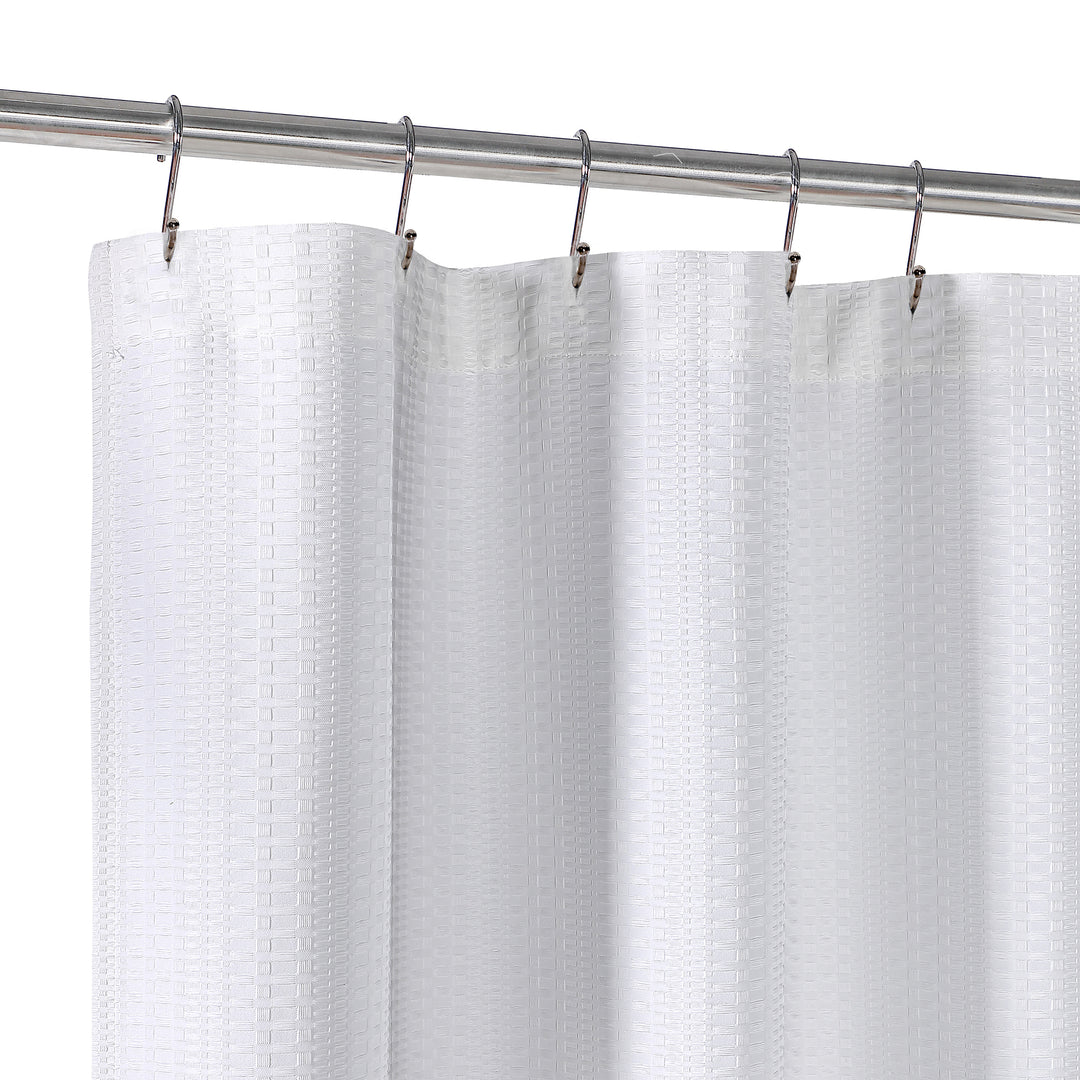 Bridgeport Waffle Weave Linen Shower Curtain, 70" x 72" - PoshBlu