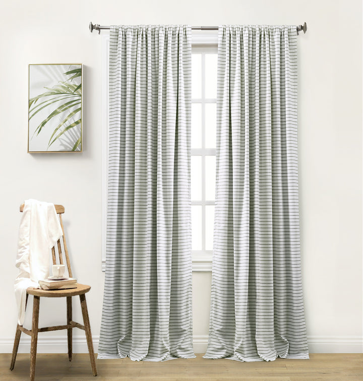 Brizo Cotton Blend Rod Pocket Room Darkening Single Curtain Panel - PoshBlu