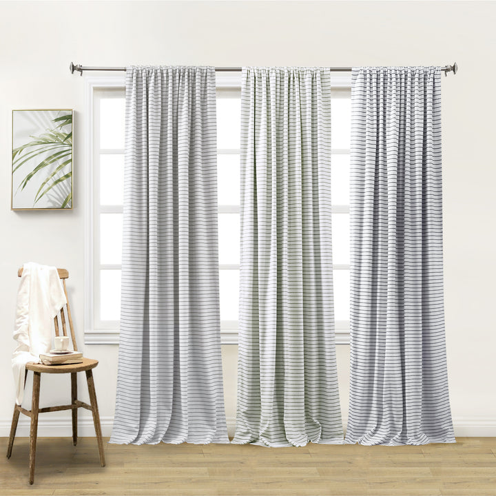 Brizo Cotton Blend Rod Pocket Room Darkening Single Curtain Panel - PoshBlu