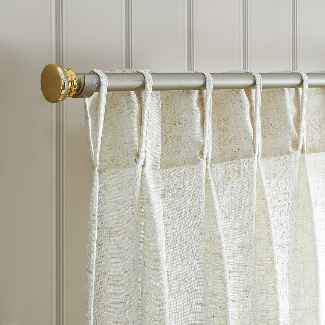 SUN+BLK Grenada Linen Semi-Sheer Curtain Panels - PoshBlu