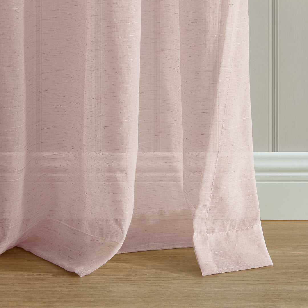 Vandam Linen Blend Sheer Curtain, 1 Panel - PoshBlu