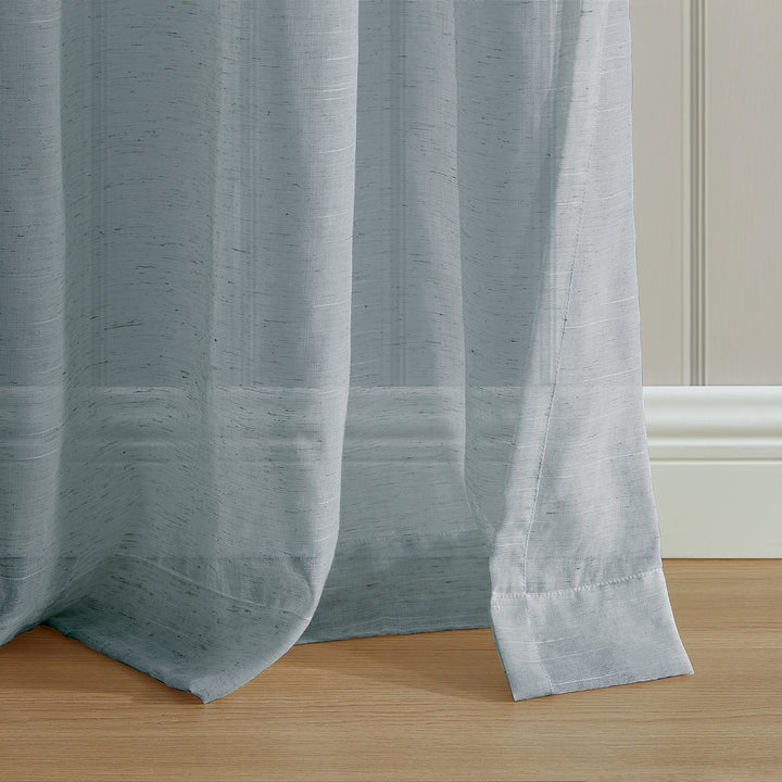 Vandam Linen Blend Sheer Curtain, 1 Panel - PoshBlu