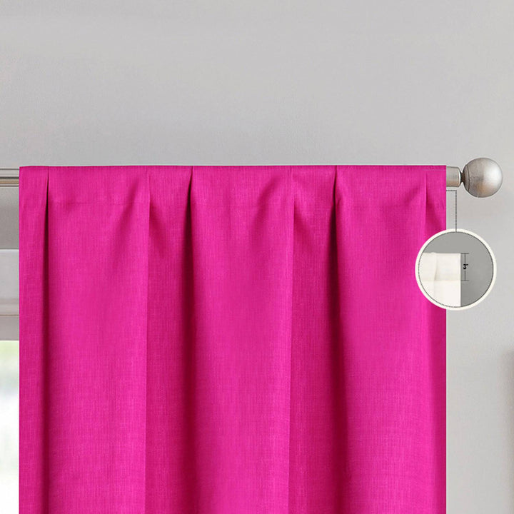 Vanguard Solid Blackout Rod Pocket Curtain Panel Pair - PoshBlu