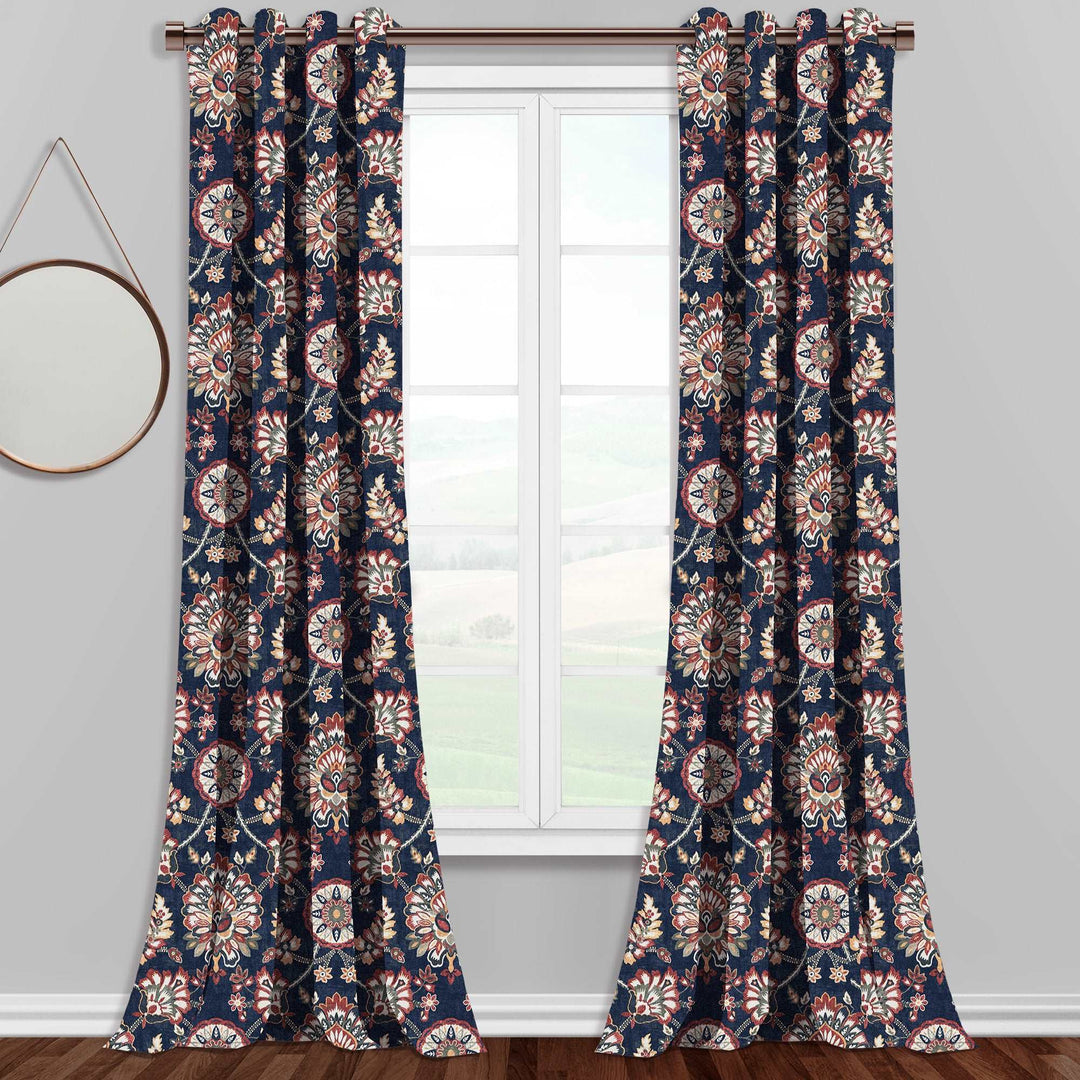  Amara thermal insulated blackout curtain_indigo_front