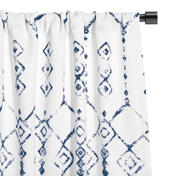 Fez Boho Room Darkening Rod Pocket Curtain, 1 Panel - PoshBlu