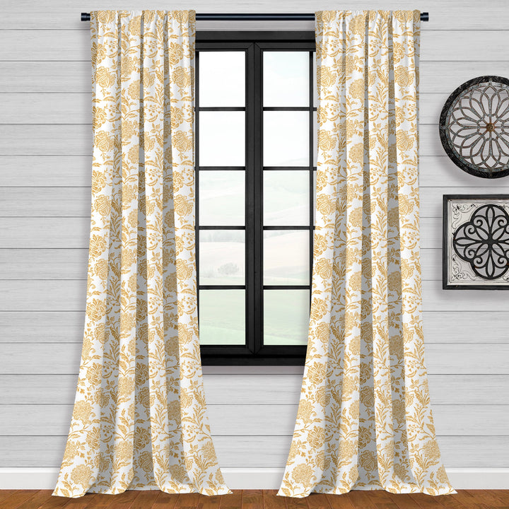 Wooster Farmhouse Room Darkening Curtain, 1 Panel - PoshBlu