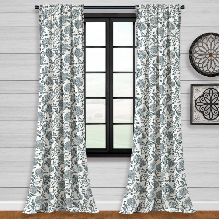 Wooster Farmhouse Room Darkening Curtain, 1 Panel - PoshBlu