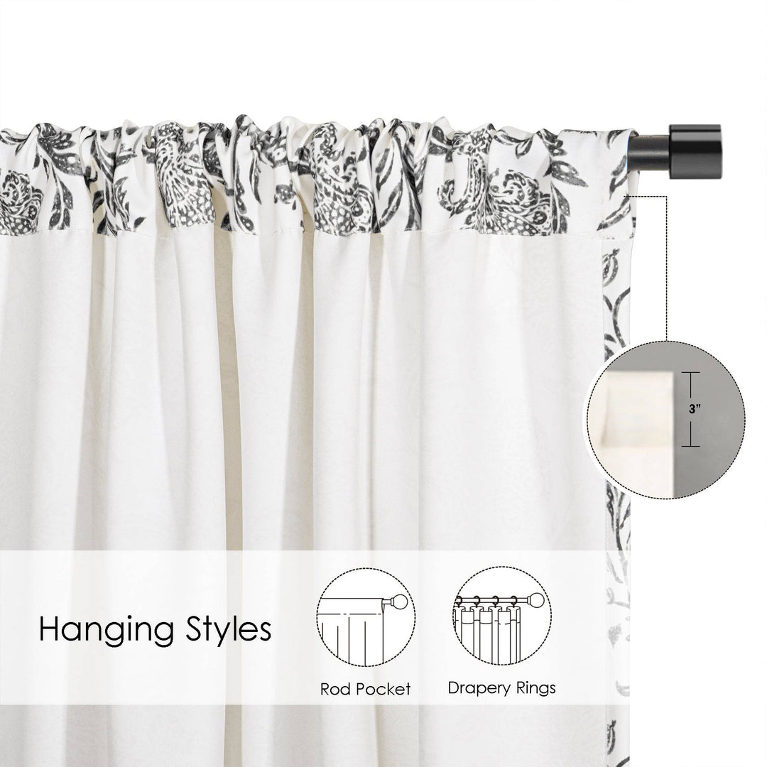 Wooster Farmhouse Room Darkening Curtain, 1 Panel - PoshBlu