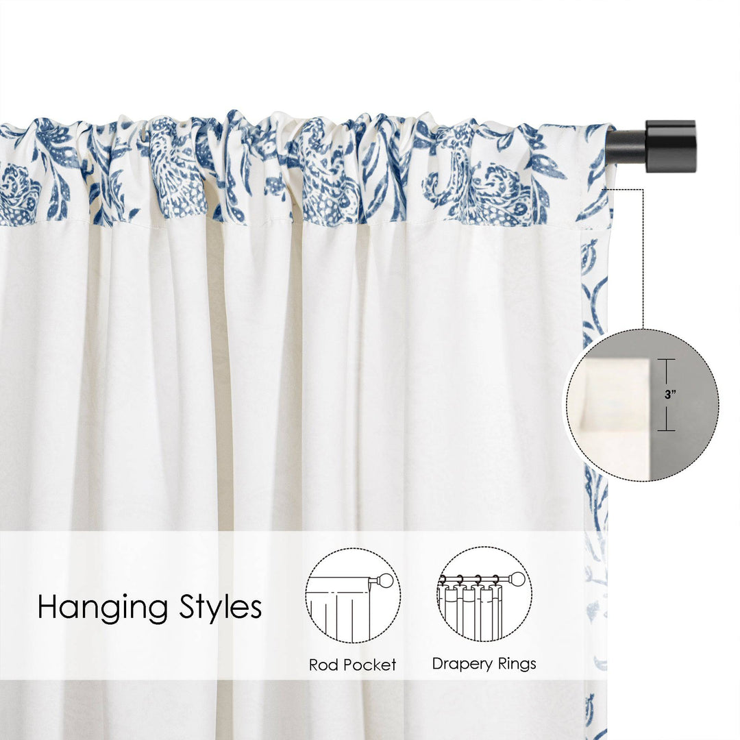 Wooster Farmhouse Room Darkening Curtain, 1 Panel - PoshBlu