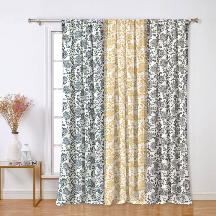 Wooster Farmhouse Room Darkening Curtain, 1 Panel - PoshBlu