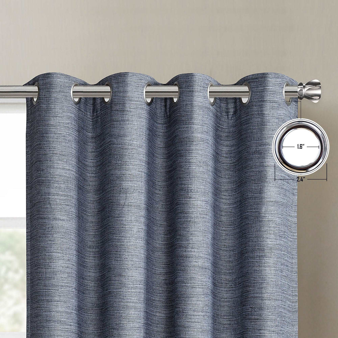 Plimpton Textured Blackout Curtain Panel Pair - PoshBlu