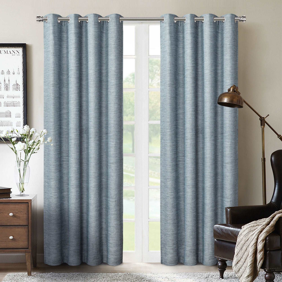 Plimpton Textured Blackout Curtain Panel Pair - PoshBlu