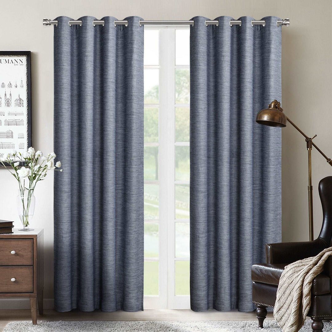 Plimpton Textured Blackout Curtain Panel Pair - PoshBlu