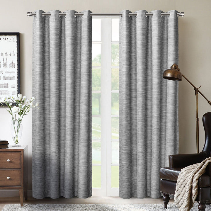 Plimpton Textured Blackout Curtain Panel Pair - PoshBlu