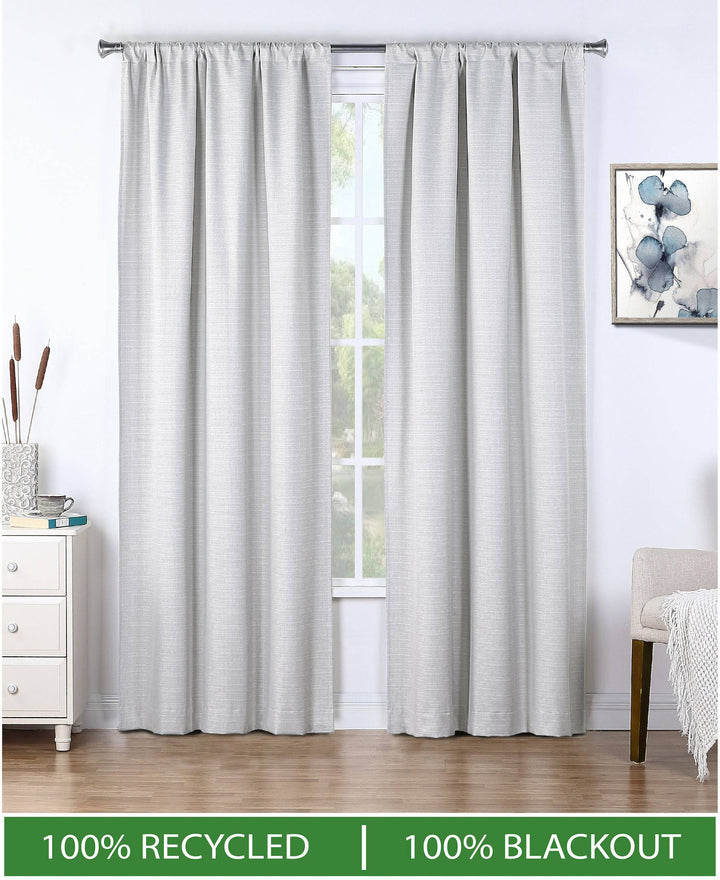 SUN+BLK 100% Recycled Total Blackout Curtains 2-Pack - PoshBlu