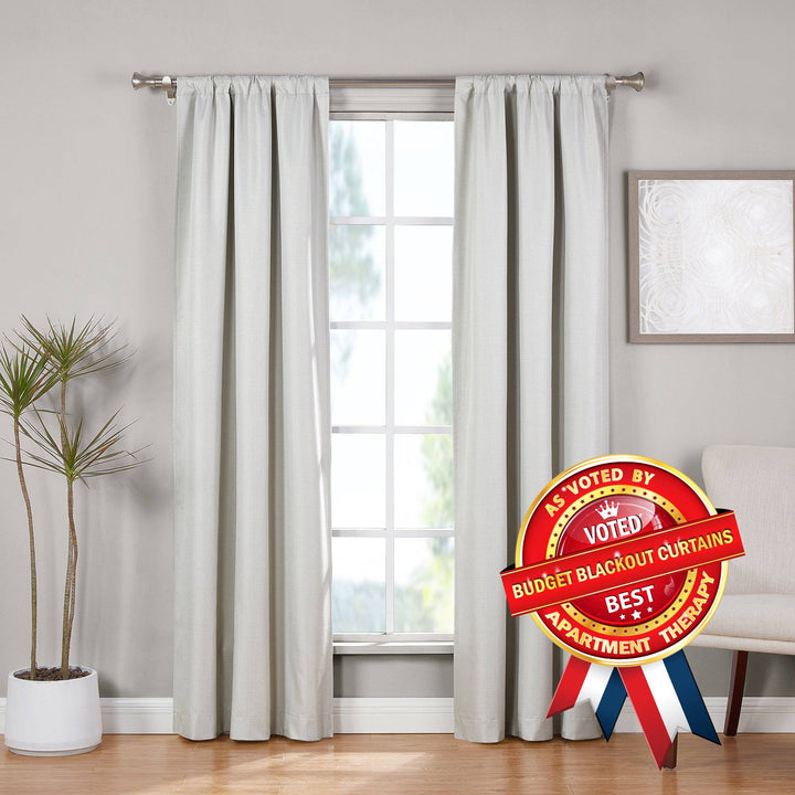 SUN+BLK 100% Recycled Total Blackout Curtains 2-Pack - PoshBlu