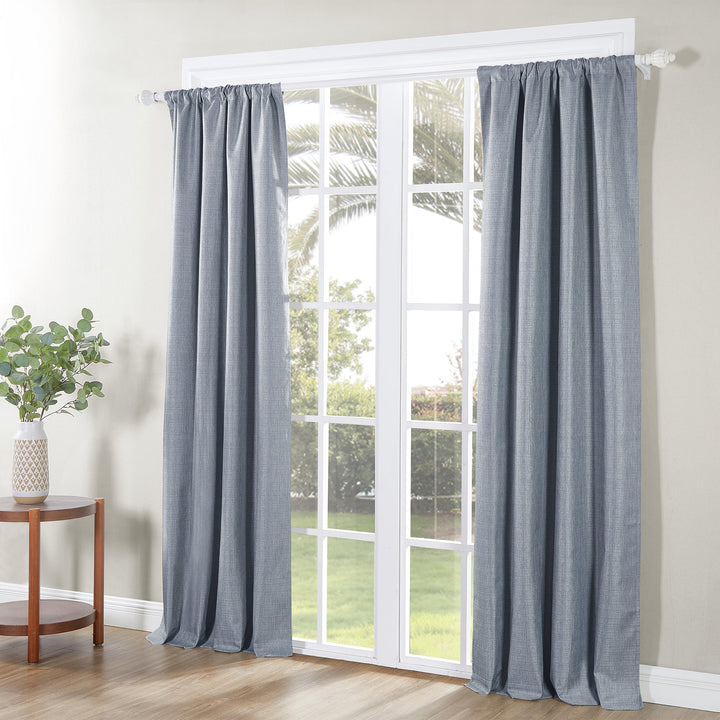 SUN+BLK Ecologee 100% Recycled Total Blackout Curtains 2-Pack - PoshBlu