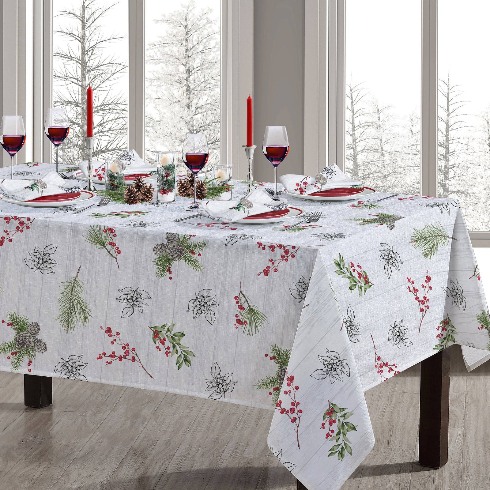 Farmhouse Holiday Tablecloth - PoshBlu