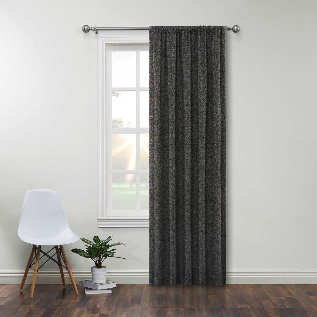 Brooks Linen Blend Room Darkening Curtain, 1 Panel - PoshBlu