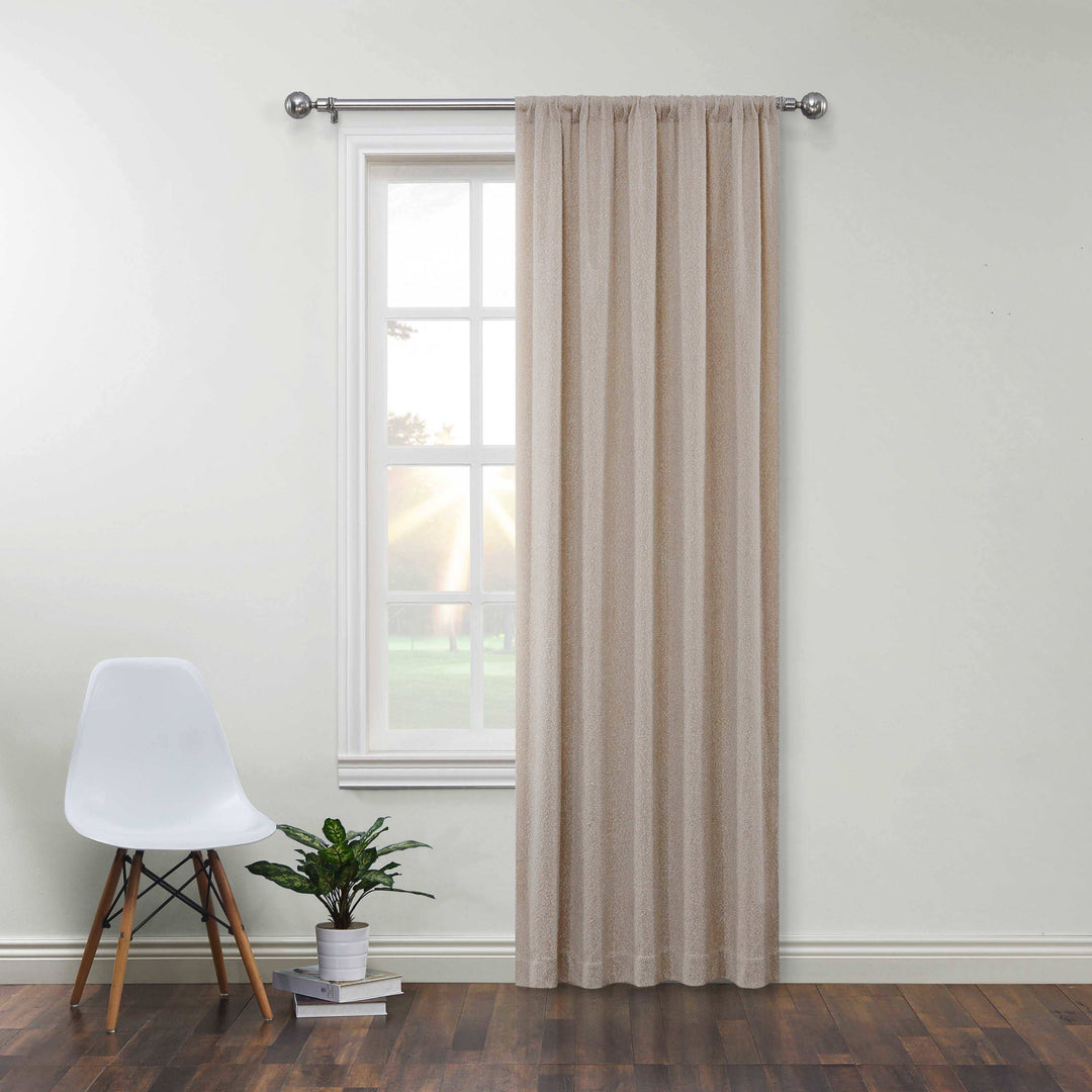 Brooks Linen Blend Room Darkening Curtain, 1 Panel - PoshBlu