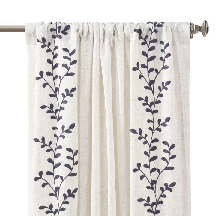 Marbury Embroidered Room Darkening Curtain Panel - PoshBlu