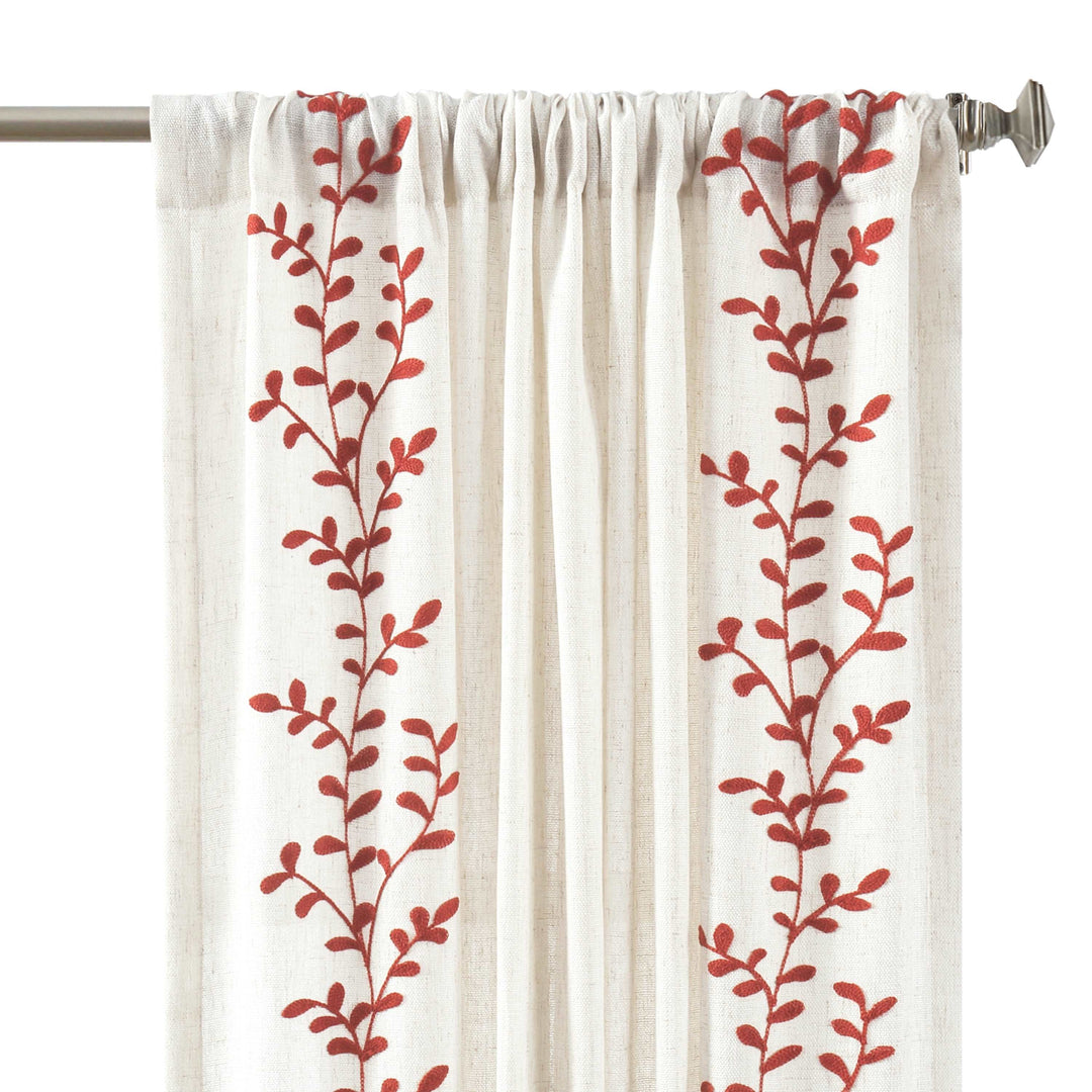 Marbury Embroidered Room Darkening Curtain Panel - PoshBlu