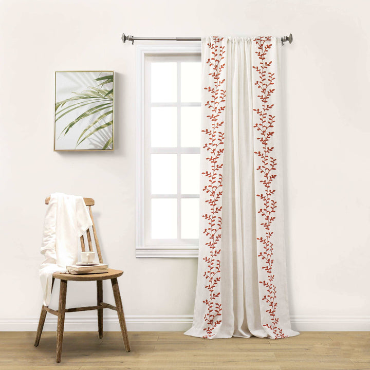 Marbury Embroidered Room Darkening Curtain Panel - PoshBlu