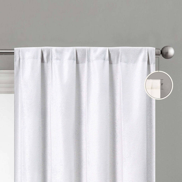 Aurora Textured Room Darkening Curtain Panel Pair - PoshBlu