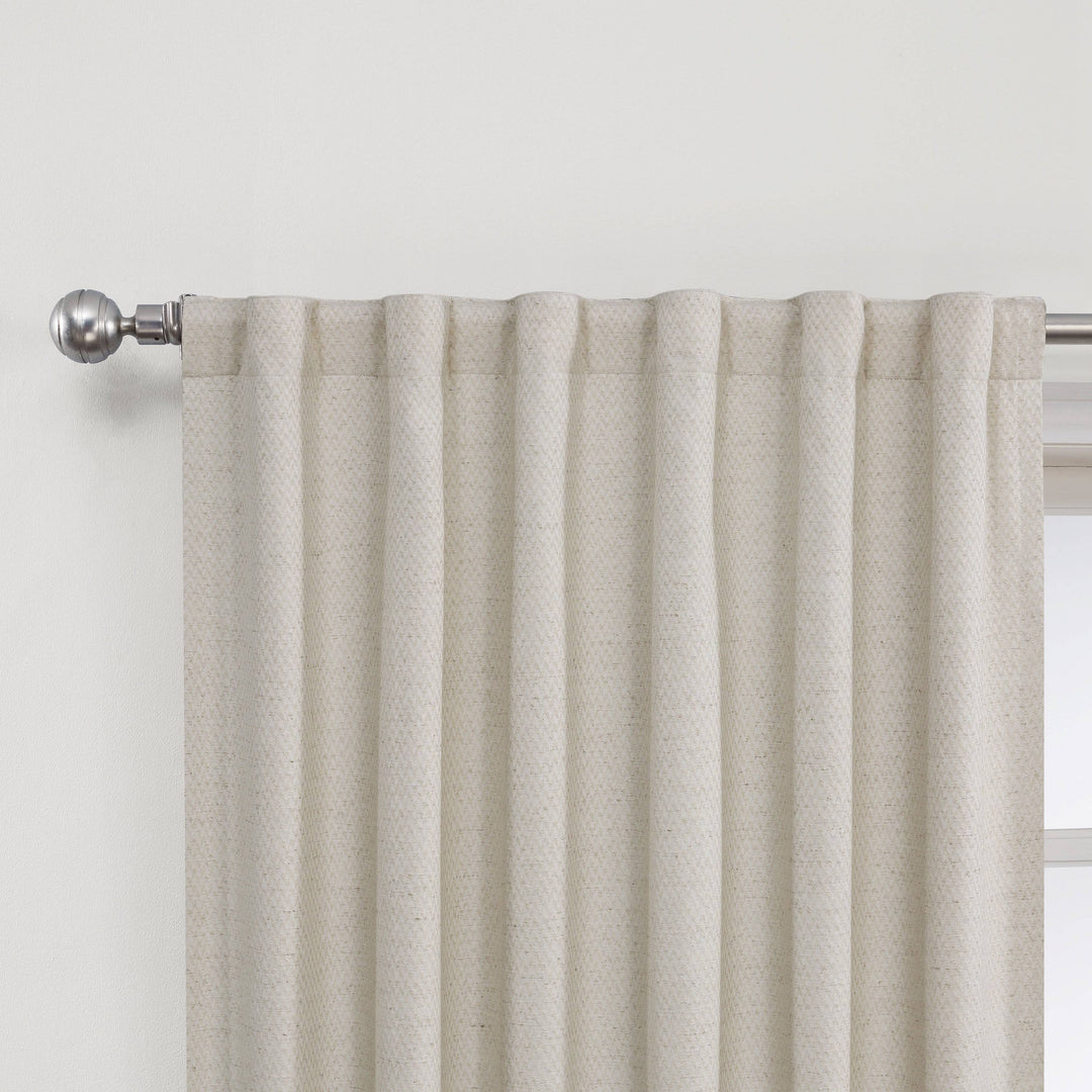 Santos Cotton Blend Total Blackout Single Curtain Panel - PoshBlu