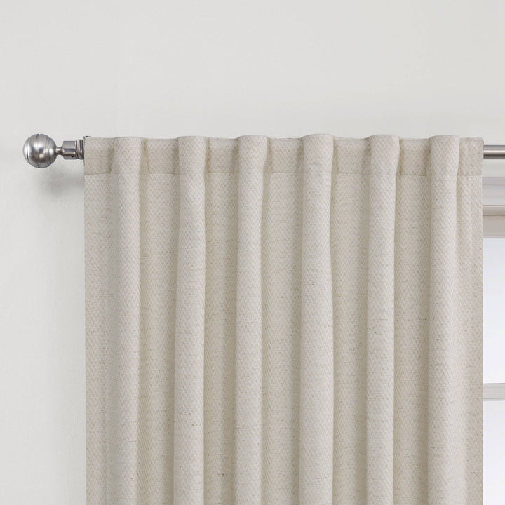 Santos Cotton Blend Total Blackout Single Curtain Panel - PoshBlu