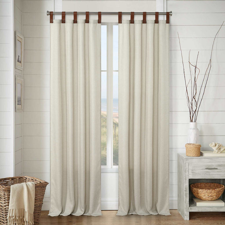 Hartford Linen Light Filtering Curtain Panel Pair - PoshBlu