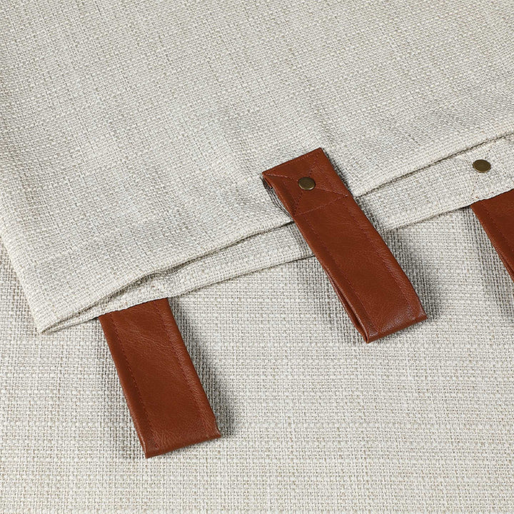 Hartford Linen Light Filtering Curtain Panel Pair - PoshBlu