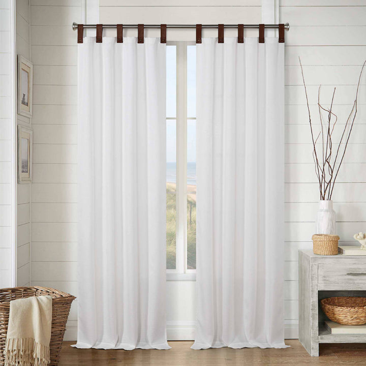 Hartford Linen Light Filtering Curtain Panel Pair - PoshBlu