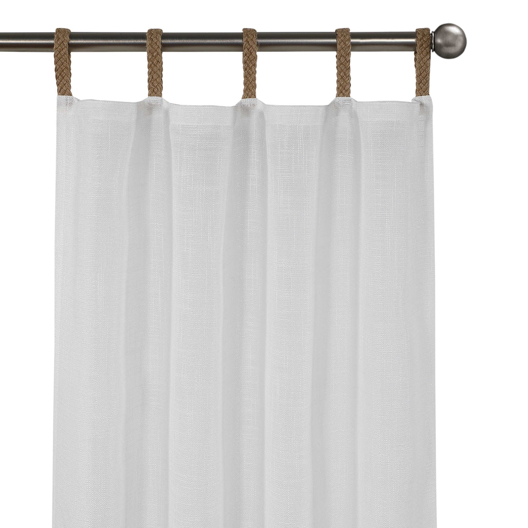 Concord Polyester Semi Sheer Curtain Panel Pair - PoshBlu