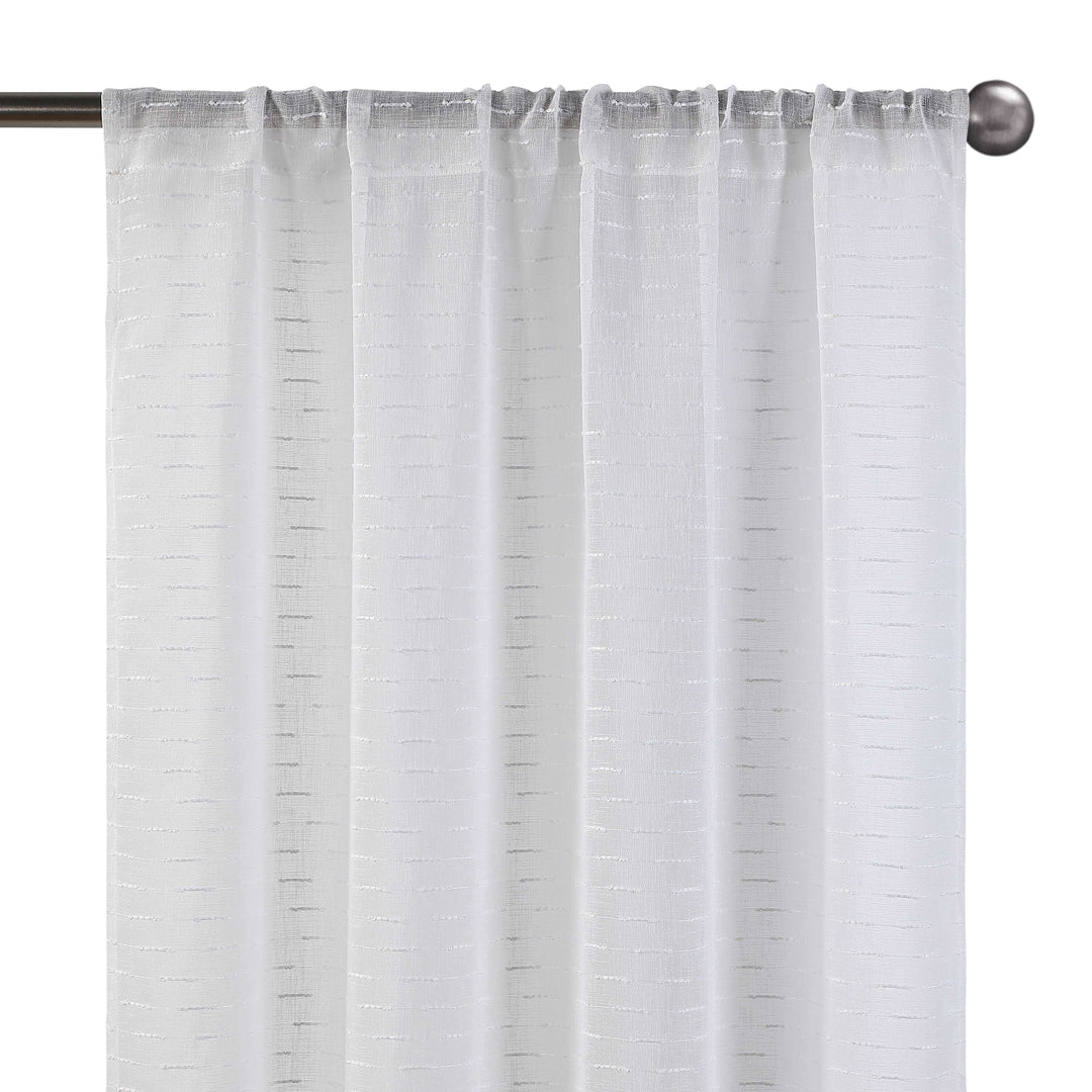 Nottinghill Polyester Semi Sheer Curtain Panel Pair - PoshBlu