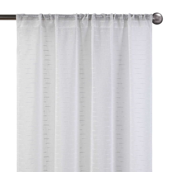 Nottinghill Polyester Semi Sheer Curtain Panel Pair - PoshBlu