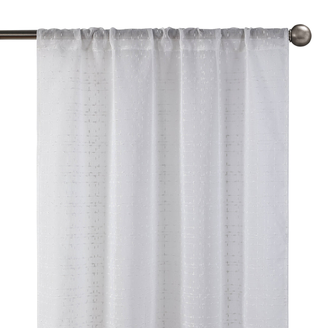 Providence Linen Semi-Sheer Curtain Panel Pair - PoshBlu