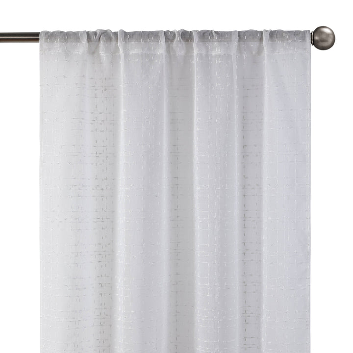 Providence Linen Semi-Sheer Curtain Panel Pair - PoshBlu