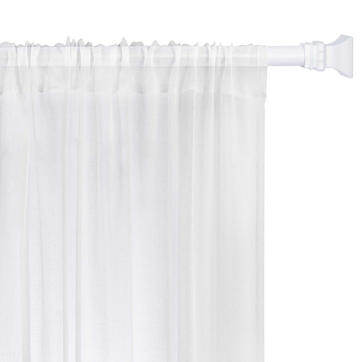 Cosmo Linen Sheer Light Filtering Single Curtain Panel - PoshBlu