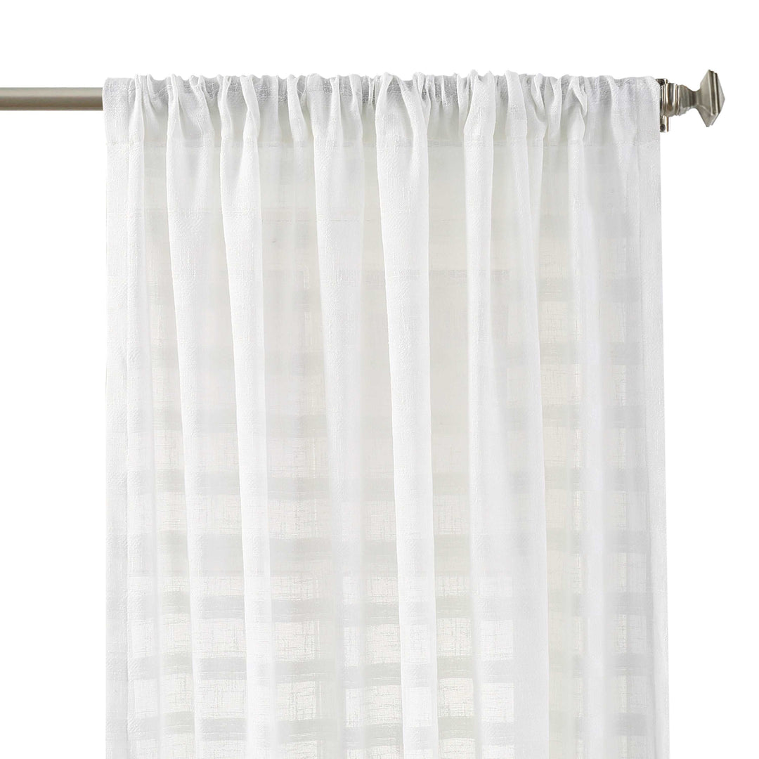 Hastings Linen Blend Semi Sheer Curtain Panel - PoshBlu