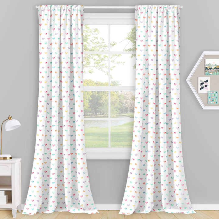 Nora Hearts Total Blackout Curtain Panel - PoshBlu