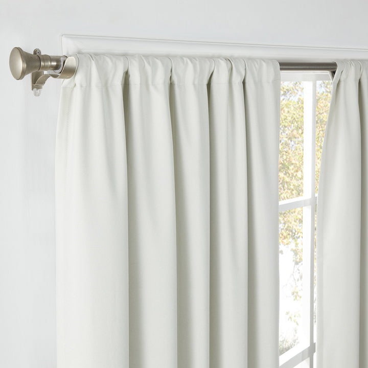 SUN+BLK Bradley Thermal Insulated Rod Pocket Total Blackout Curtain, 1 Panel - PoshBlu