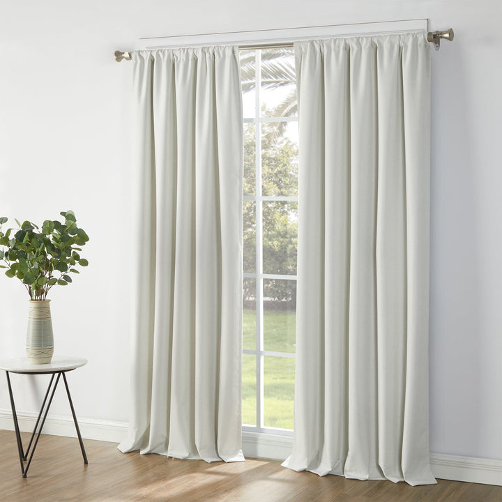 SUN+BLK Bradley Thermal Insulated Rod Pocket Total Blackout Curtain, 1 Panel - PoshBlu