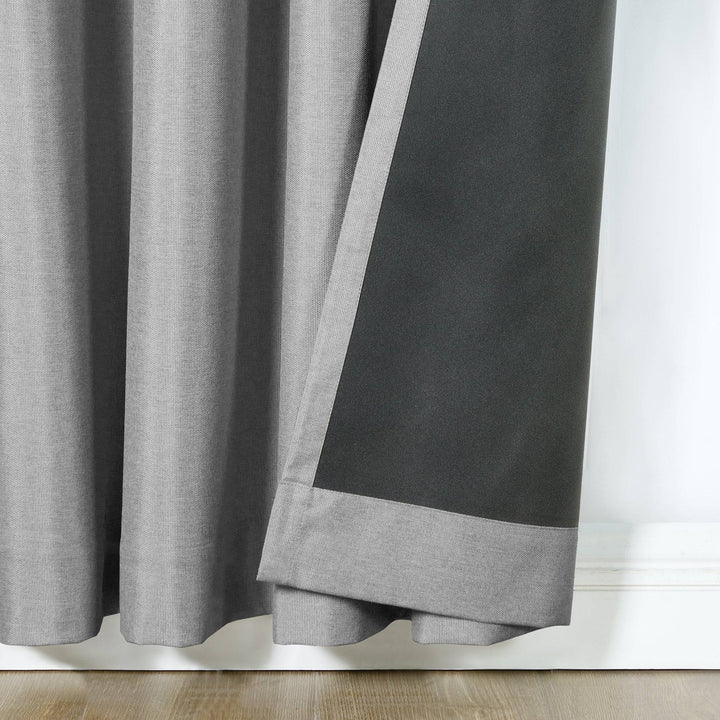 SUN+BLK Bradley Thermal Insulated Rod Pocket Total Blackout Curtain, 1 Panel - PoshBlu