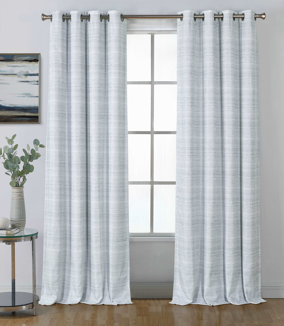 Ludlow Total Blackout Grommet Single Curtain Panel - PoshBlu