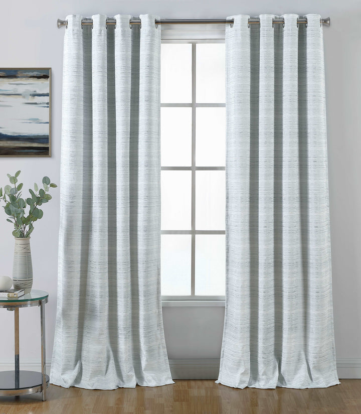 Ludlow Total Blackout Grommet Single Curtain Panel - PoshBlu