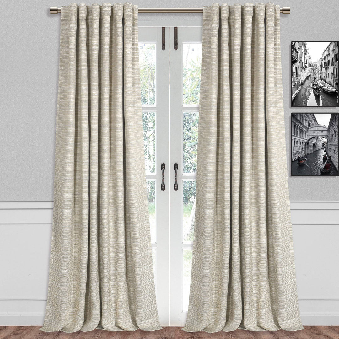 Swenson Textured Lined Blackout Curtain, 1 Panel - PoshBlu