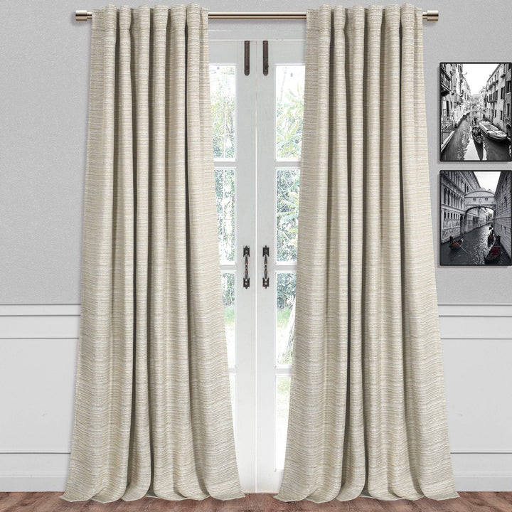 Swenson Textured Lined Blackout Curtain, 1 Panel - PoshBlu