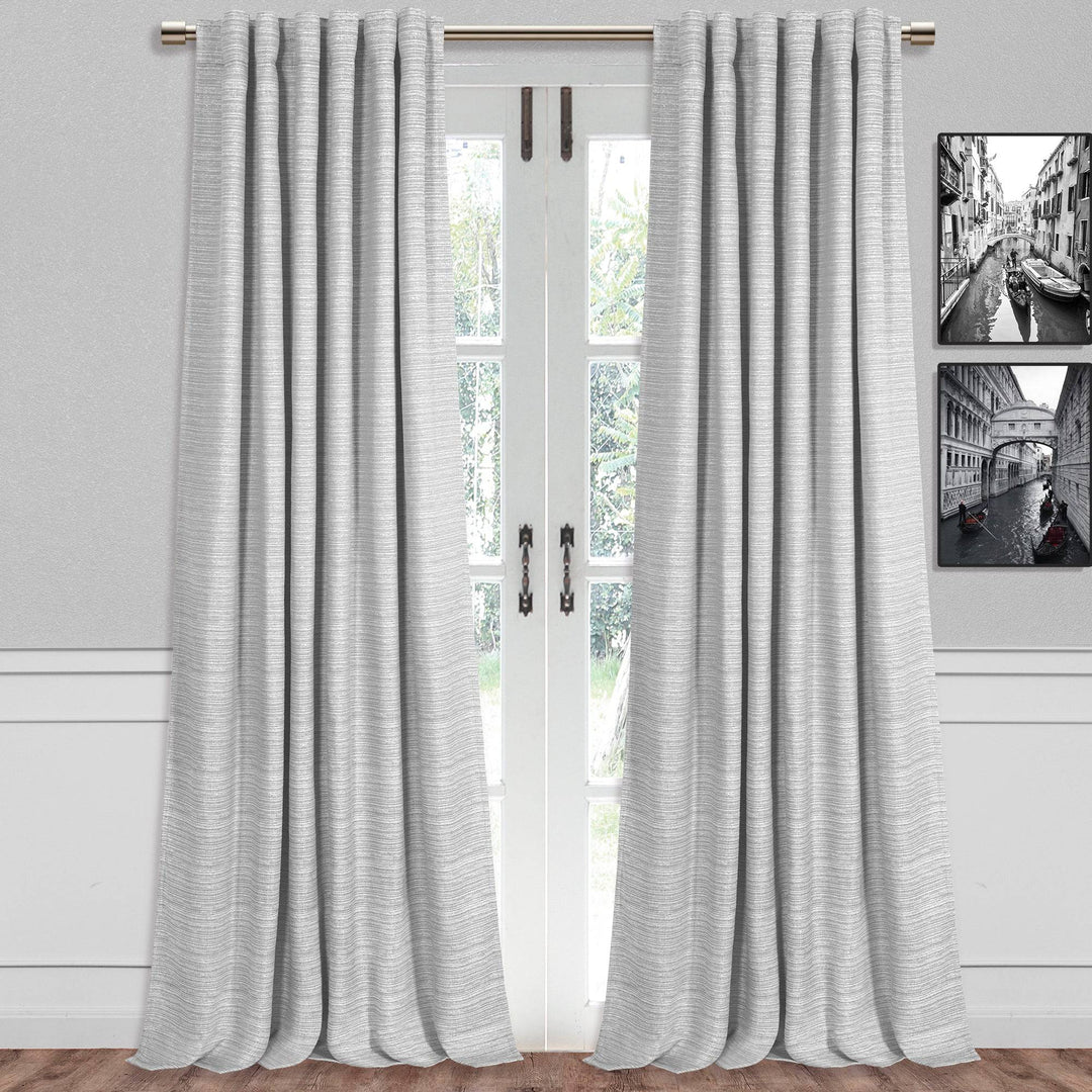 Swenson Textured Lined Blackout Curtain, 1 Panel - PoshBlu